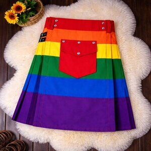 Men’s Hybrid Rainbow Kilt Utility Style